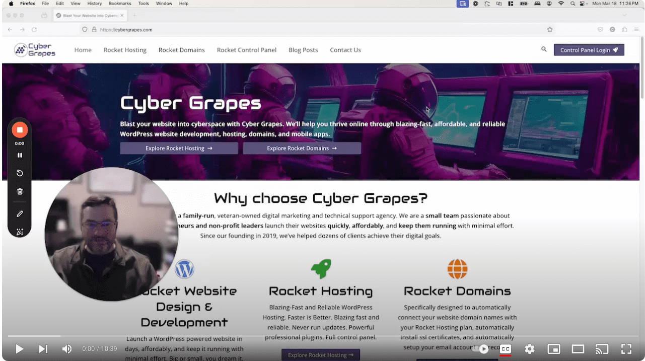 Rocket Control Panel Overview | Cyber Grapes | Cyber Grapes Services