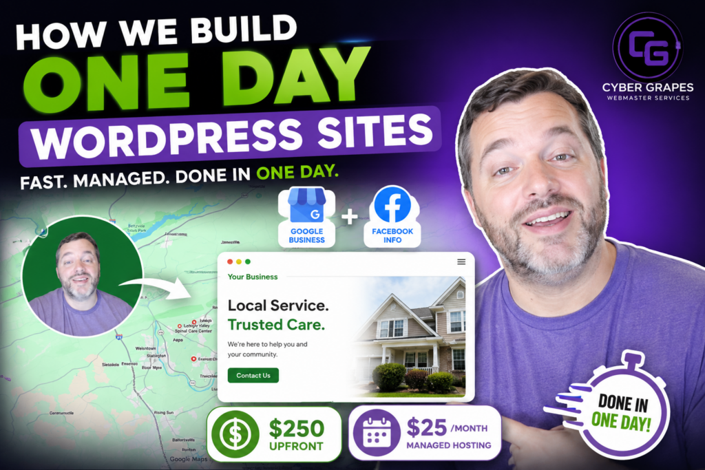 YouTube Cover Image - How We Build One Day WordPress Sites