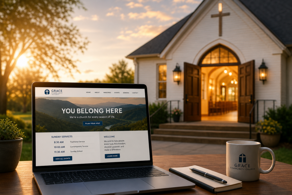 Featured image for the Cyber Grapes blog post "Get Your Church Website Ready Before Sunday Morning"