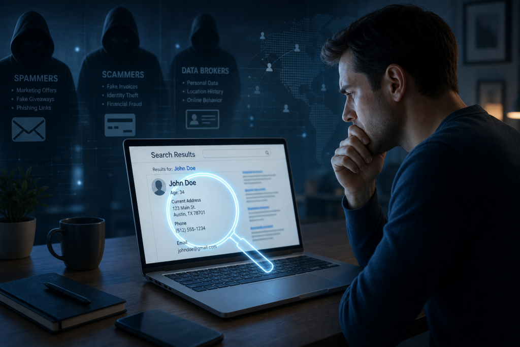 Featured image for the Cyber Grapes blog post "Is Your Name, Address, Phone Number, and Email Address Exposed Online?"